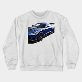 Dark Blue Sports Car Concept Crewneck Sweatshirt